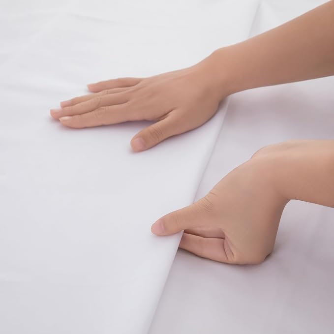 Full Flat Sheet Only， 80x96Inch White - Image 5