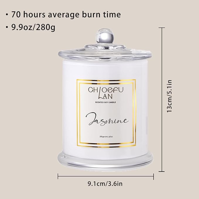Chloefu LAN Jasmine Candle, Mothers Day Gifts Candles - Image 2