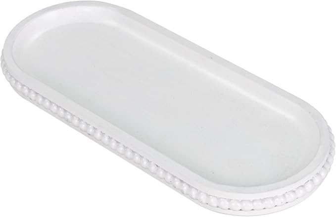 MAONAME Oval Long Narrow Wood Tray, Rustic Decorative Tray by MAONAME