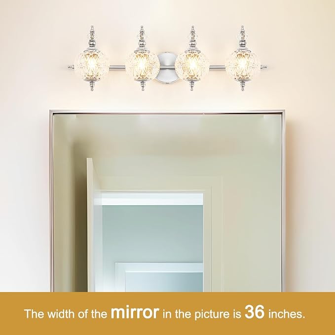 Brushed Nickel Bathroom Vanity Light Fixture Vintage Style - Image 2