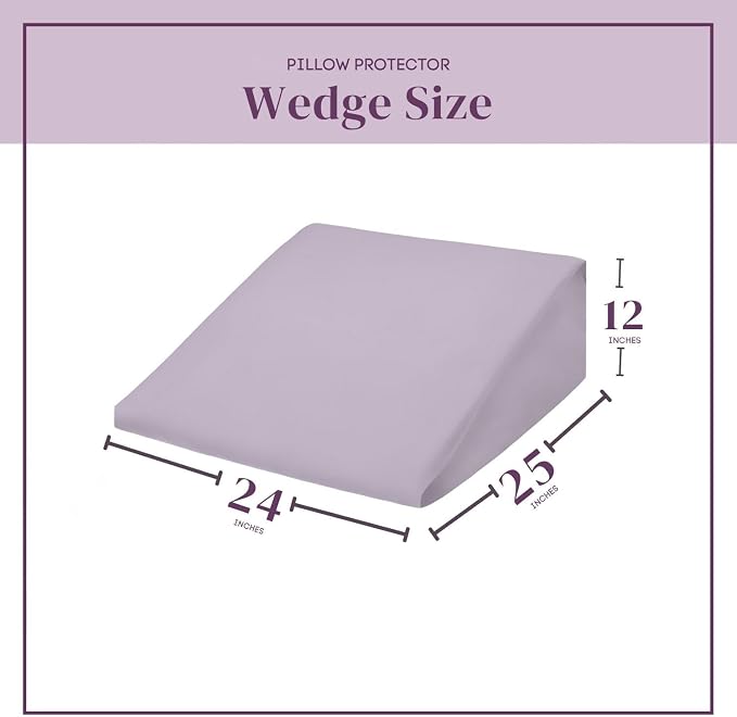 CirclesHome Wedge Pillow Cover 100% Cotton, Zippered Wedge Pillow Case Protector - Image 2