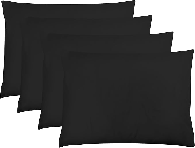 ZPECC Black Pillow Cases Standard Size Set of 4, 20x26 Envelope Closure by ZPECC-ABrandThatHasBeenFocusedOnBabyProductsFor18Years