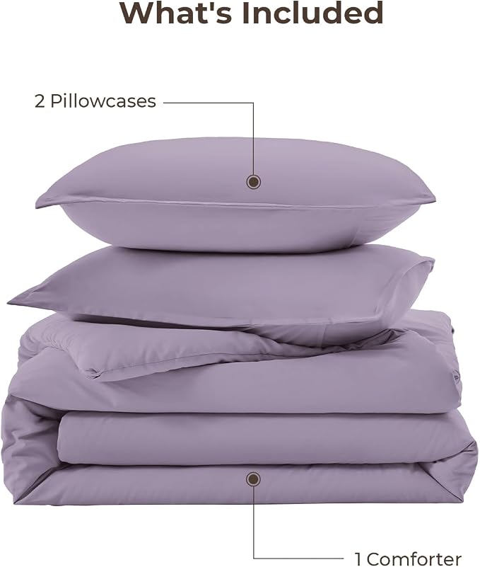 Litanika Twin XL Comforter Set Grayish Purple, 2 Pieces Extra Long Dorm Bedding - Image 7