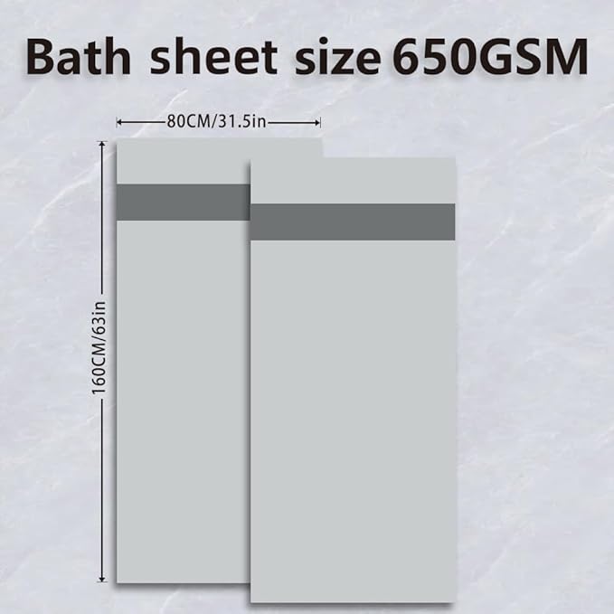 Fluffy Cotton Bath Towels Set650GSM, 2-Piece Set, Thickened and Enlarged - Image 2