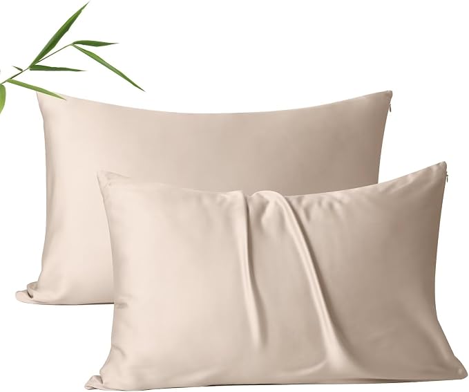 4 Pack Cooling Pillow Cases, Viscose Derived from Bamboo Pillow Protectors by ShunjieHome