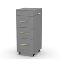 Salon Trolley Cart with Wheels, 3-Drawer Rolling Hair Styling Station, Mobile by OmySalon