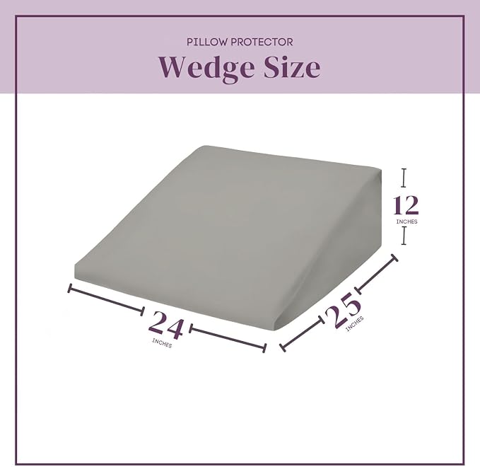 CirclesHome Wedge Pillow Cover 100% Cotton, Zippered Wedge Pillow Case Protector - Image 2