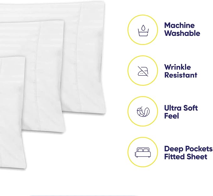 Dobby Stripe Queen Sheets - Image 3