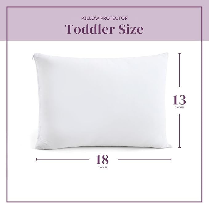 CirclesHome Pillow Protectors Single Pack Toddler Zippered - Image 2