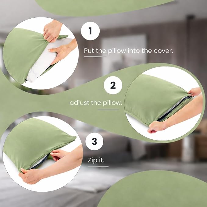 EVOLIVE Body Pillow Cover 21"x54", Ultra Soft Microfiber Pillowcase - Image 5
