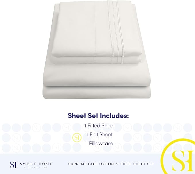 Twin XL Sheets - Breathable Luxury Sheets - 1800 Supreme Collection Extra Soft - Image 4