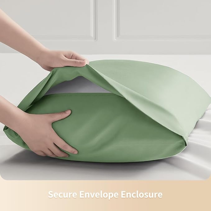 Queen Pillowcases, Cooling Viscose from Bamboo Pillow Covers - Image 5