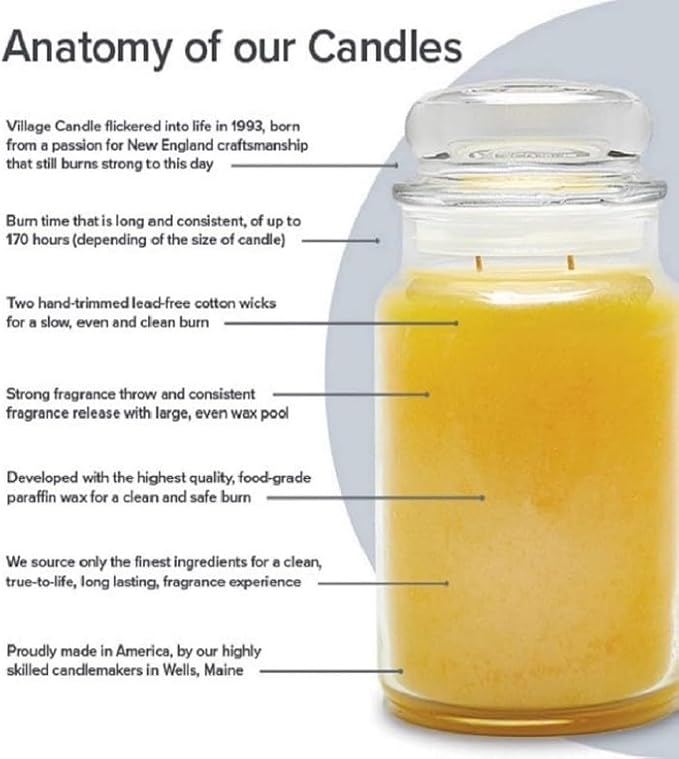 Village Candle Apples & Cinnamon Large Apothecary Jar, Scented Candle, 21.25 oz. - Image 5