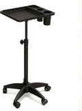 Salon Rolling Tray, Height Adjustable Tattoo Tray Rolling Cart, Storage Utility by Roixeeds