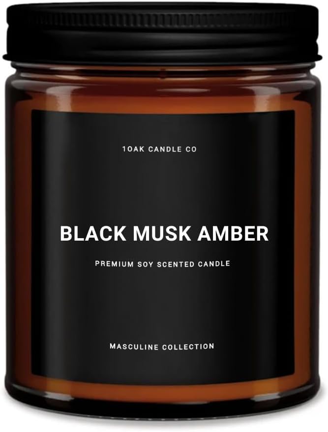 1OAK Black Musk Amber Candle by 1OAKCandleCo
