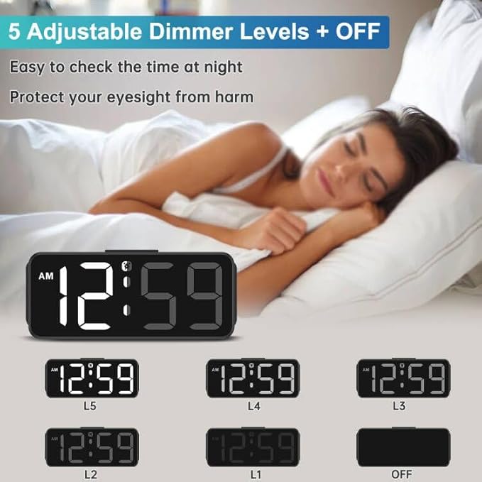 Peakeep Small Digital Alarm Clock Plug in - Image 4