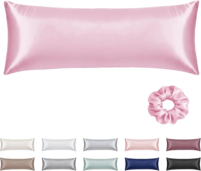 Satin Body Pillow Cover 1pc, Silky Body Pillow Pillowcase Similar to Silk by Vielit