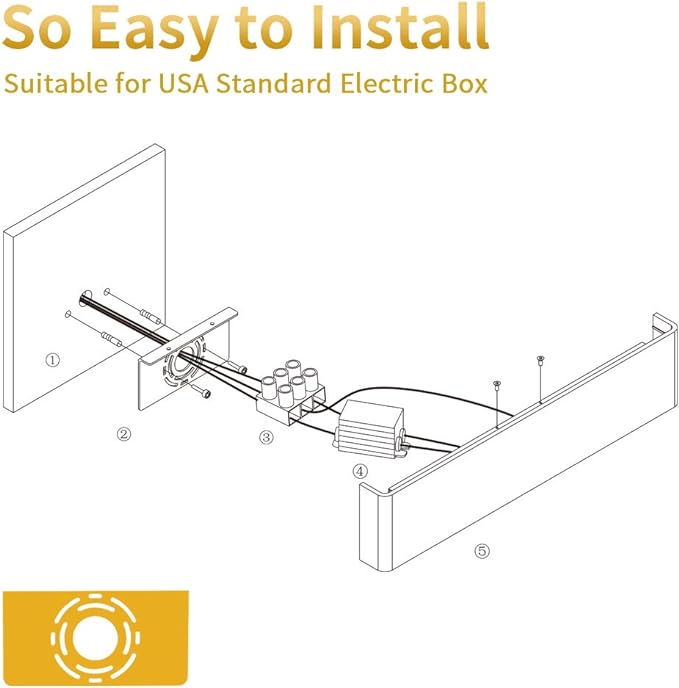 Aipsun 20W/24in Rectangular LED Black Modern Wall Sconce Horizontal Up and Down - Image 7