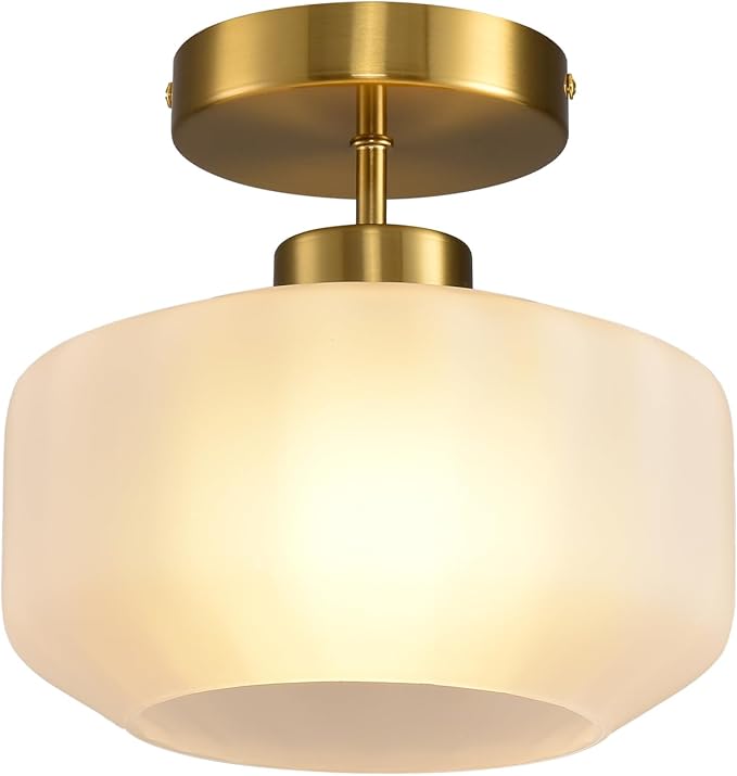 Industrial Gold Matte Light Fixtures Ceiling Mount, by IHENGYANLT