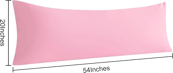 NTBAY Body Pillow Cases Set of 2, 2 Pack Brushed Microfiber 20x54 Pillow Cases - Image 4