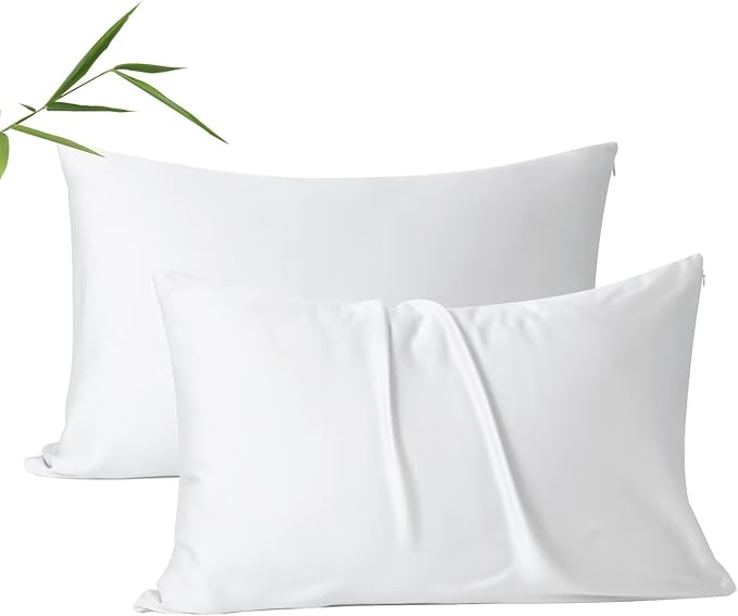 4 Pack Cooling Pillow Cases, Viscose Derived from Bamboo Pillow Protectors King by ShunjieHome