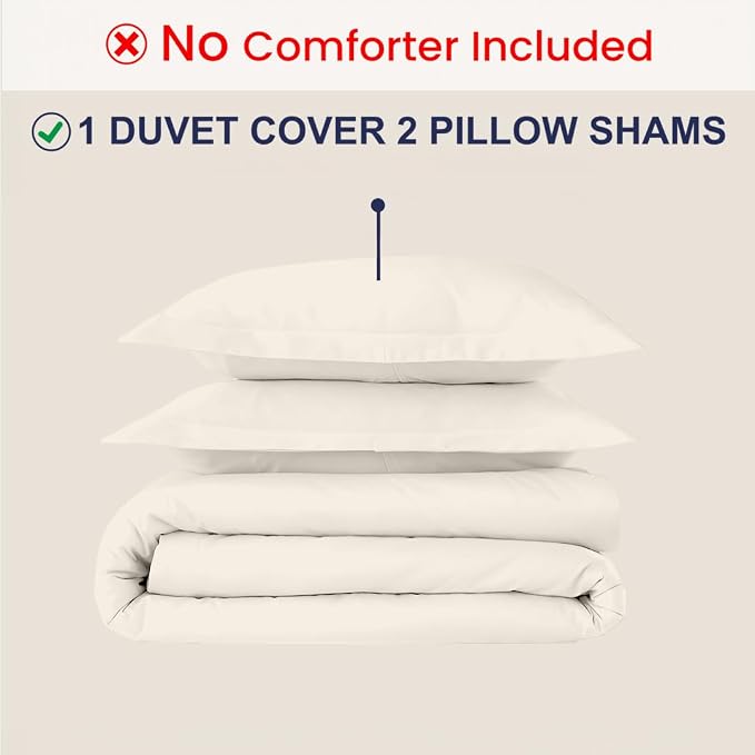 Kotton Culture 3 Pc Duvet Cover Queen Size/Full Size Set-100% Egyptian Cotton - Image 2