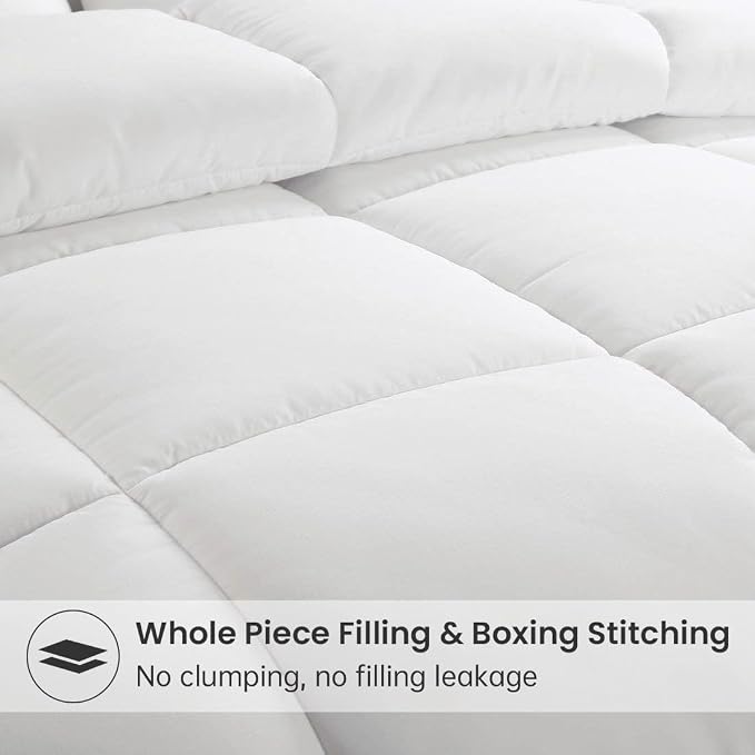 EASELAND Down Alternative Comforter Full Size- Quilted Duvet Insert - Image 2