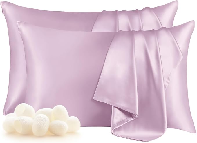 THXSILK Set of 2 100% Mulberry Silk Pillowcase by THXSILK