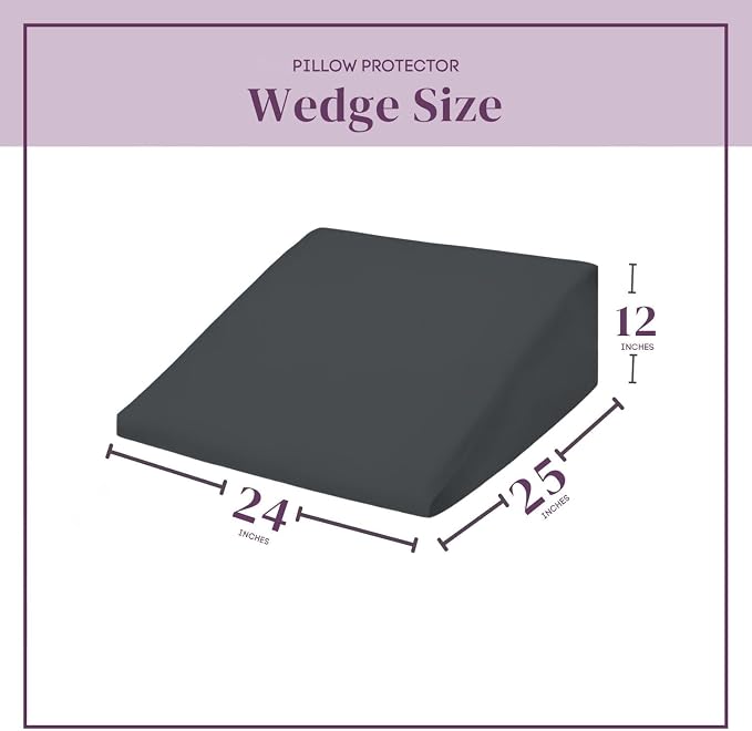CirclesHome Wedge Pillow Cover 100% Cotton, Zippered Wedge Pillow Case Protector - Image 2