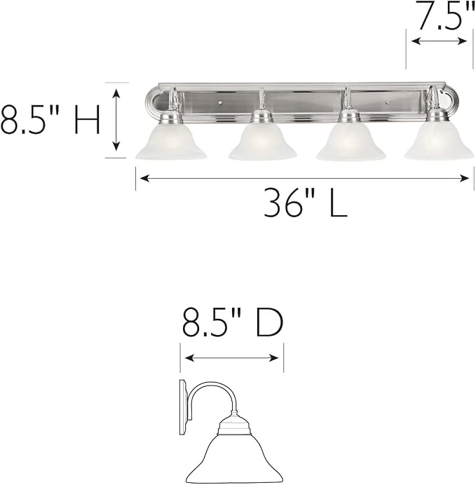 Design House 519215 Millbridge Vanity Light Dimmable - Image 2
