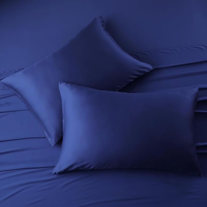 4 Pack Cooling Pillow Cases, Viscose Derived from Bamboo Pillow Protectors - Image 7