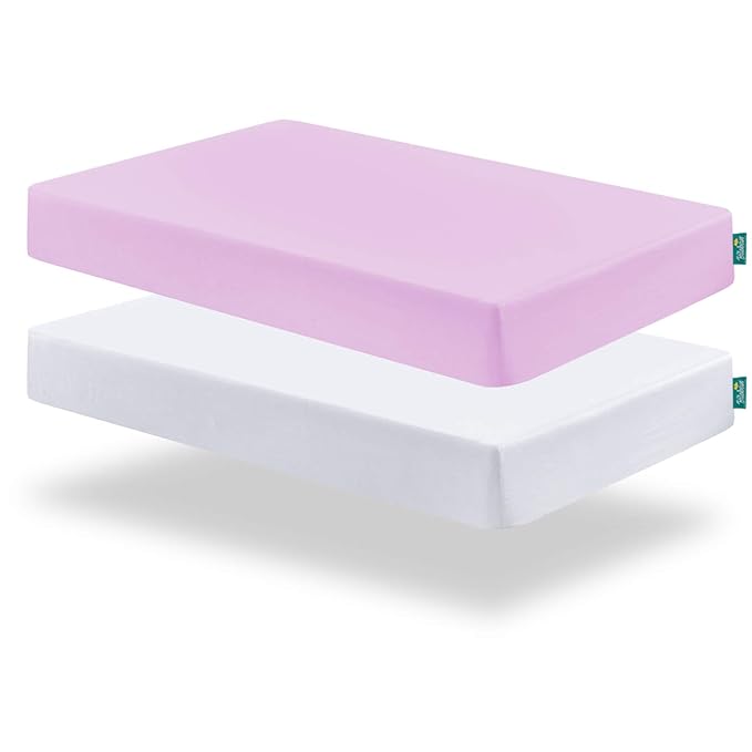 Biloban Pack and Play Sheets Fitted, 2 Pack Pack and Play Sheet Fits by Bilobanbabybedding