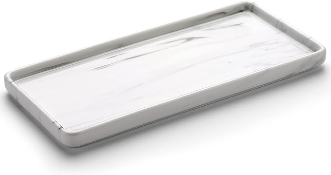 Gurygo 10" Bathroom Tray for Counter, Ceramic Vanity Trays for Bathroom by FocusonHomeKitchen