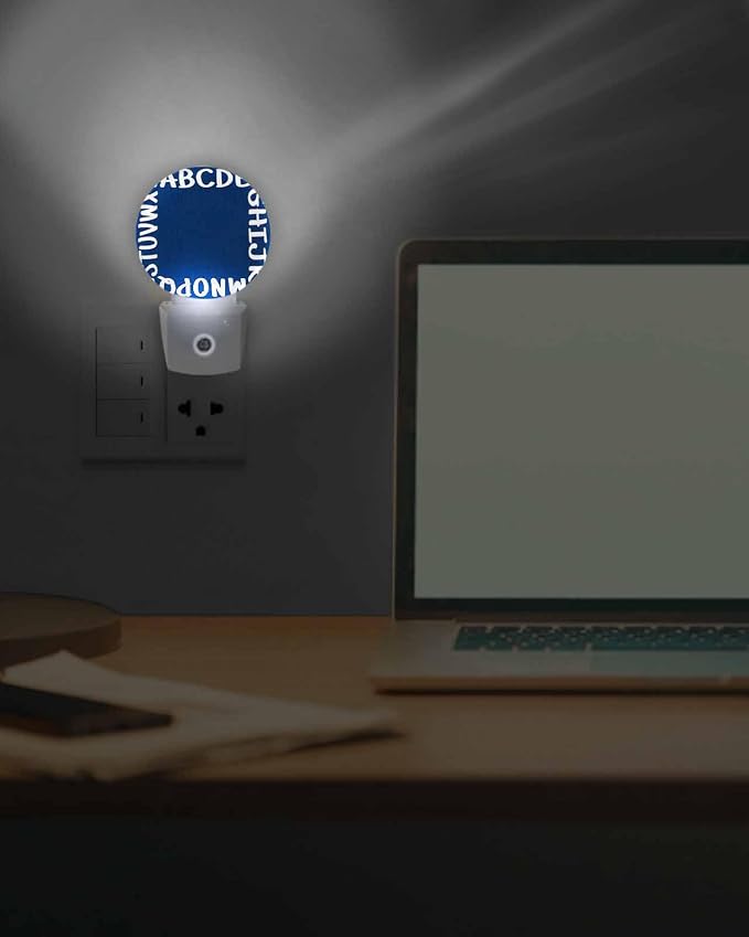 Night Lights Auto Sensor Alphabet Night Light Navy Blue Modern Minimalist - Image 7