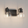 Tipace 2 Lights Industrial Bathroom Vanity Light Fixtures Over Mirror Black by Tipace