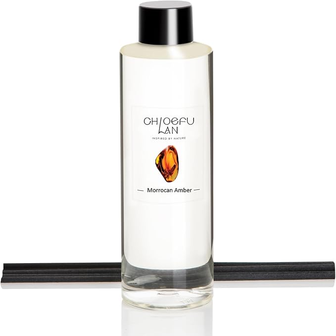Chloefu LAN Morrocan Amber Scented Oil Diffuser Refill 6.76 fl oz Natural by ChloefuLANScentedCandles