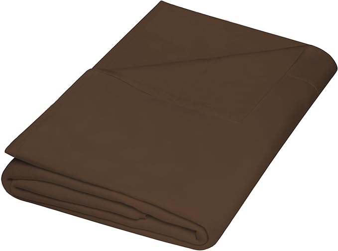 ZPECC Full Flat Sheet Only 1 Pack, Durable Brown Top Bed Sheets Hypoallergenic by ZPECC-ABrandThatHasBeenFocusedOnBabyProductsFor18Years
