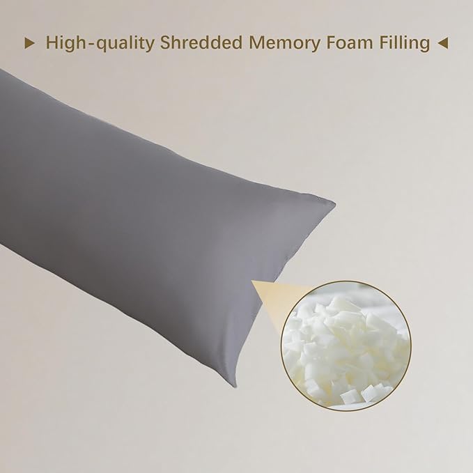 Memory Foam Body Pillow Insert, Soft Large Long Bed Pillow - Image 3
