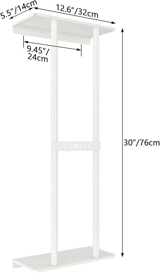 STWWO Wall Towel Rack for Rolled Towels, Towel Storage for Small Bathroom Can - Image 5