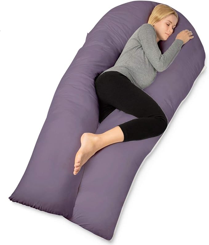 QUEEN ROSE Extra Long U Shaped Body Pillow, 65in Pregnancy Pillows by QUEENROSE