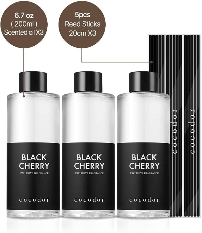 COCODOR Reed Diffuser Oil Refill/Lovely Peony/6.7oz/3 Pack/Aroma Therapy - Image 3