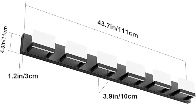 Tipace Dimmable Modern 6 Lights LED Vanity Light - Image 5