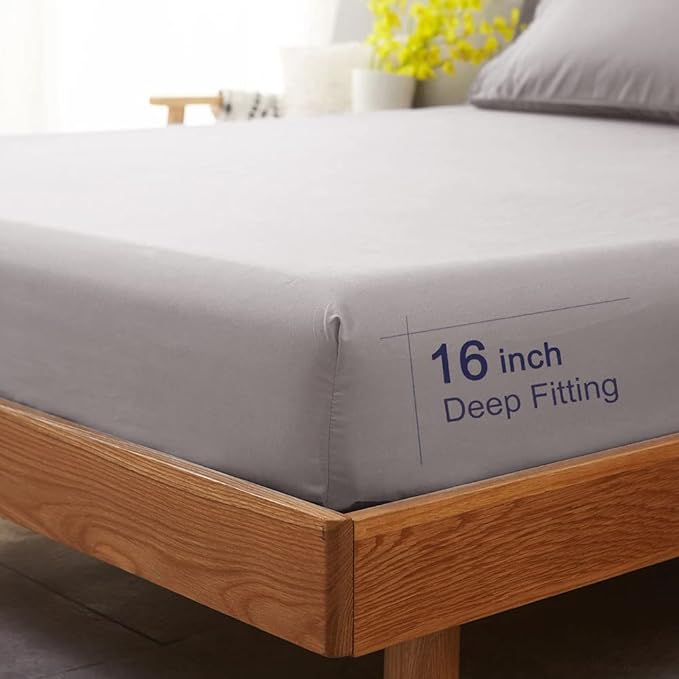 SONORO KATE Sheets Super Soft Microfiber 1800 Thread Count 16 Inch Deep Pocket - Image 6
