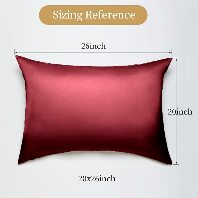 Mulberry Silk Pillowcase for Hair and Skin Standard Size, Silk Pillowcase 20"X - Image 2