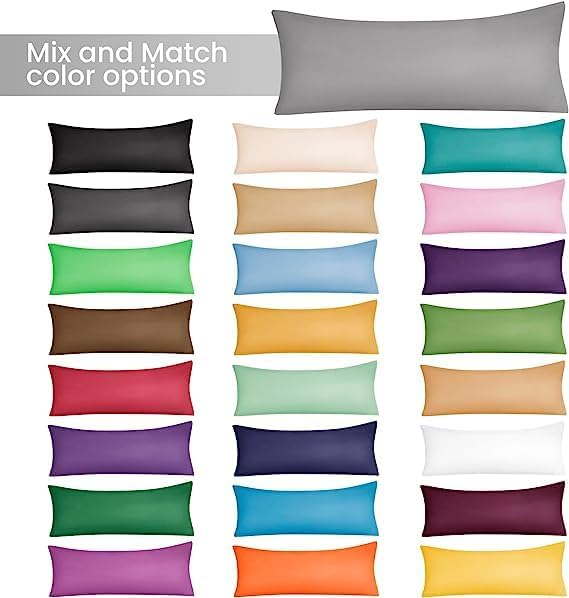 EVOLIVE Body Pillow Cover 21"x54", Ultra Soft Microfiber Pillowcase - Image 9