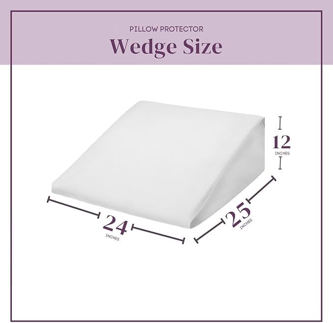 CirclesHome Wedge Pillow Cover 100% Cotton, Zippered Wedge Pillow Case Protector - Image 2