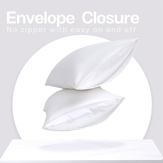 MR&HM Satin Pillowcase for Hair and Skin, Silk Satin Pillowcase 2 Pack - Image 6