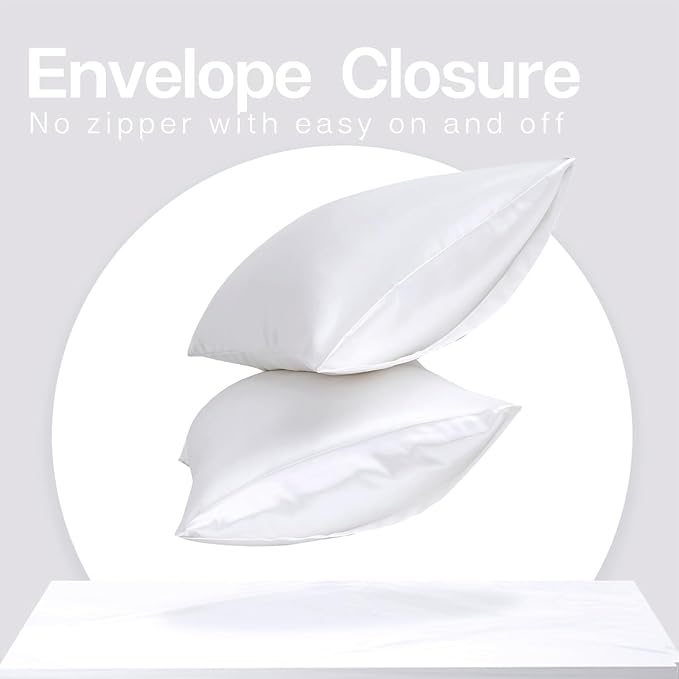 MR&HM Satin Pillowcase for Hair and Skin, Silk Satin Pillowcase 2 Pack - Image 6