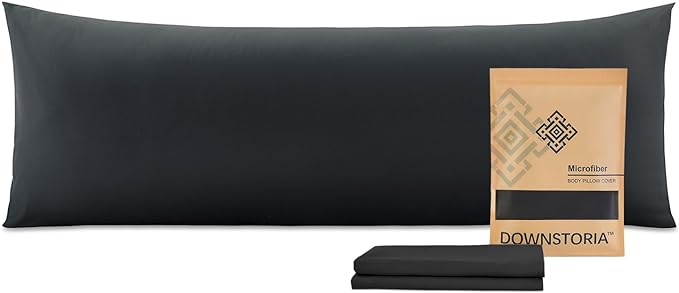 DOWNSTORIA Body Pillow Cover, Ultra Soft Microfiber Long Pillowcase, Envelope by DOWNSTORIA