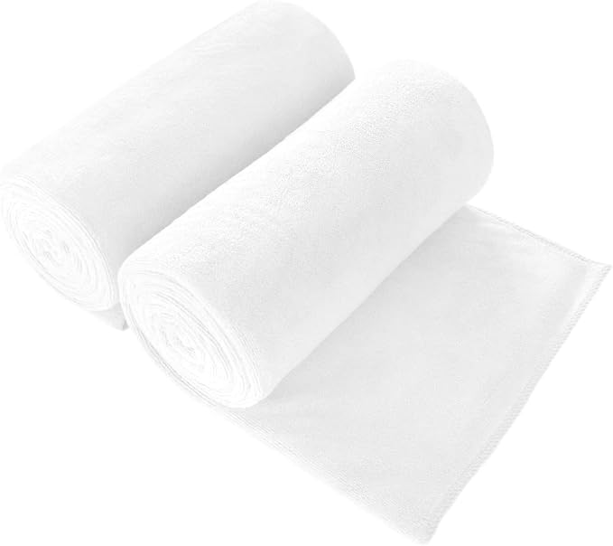 JML Microfiber Bath Towels Set of 2, Large Bathroom Towel Oversized, Super by JML